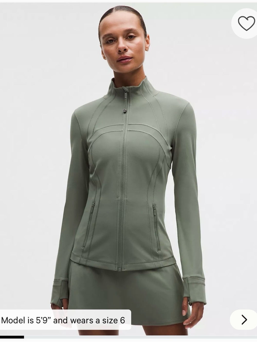 lululemon athletica Sage Green Full-Zip Utility Jacket